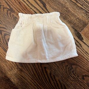 Zara Toddler/Baby Corduroy Cream Skirt
